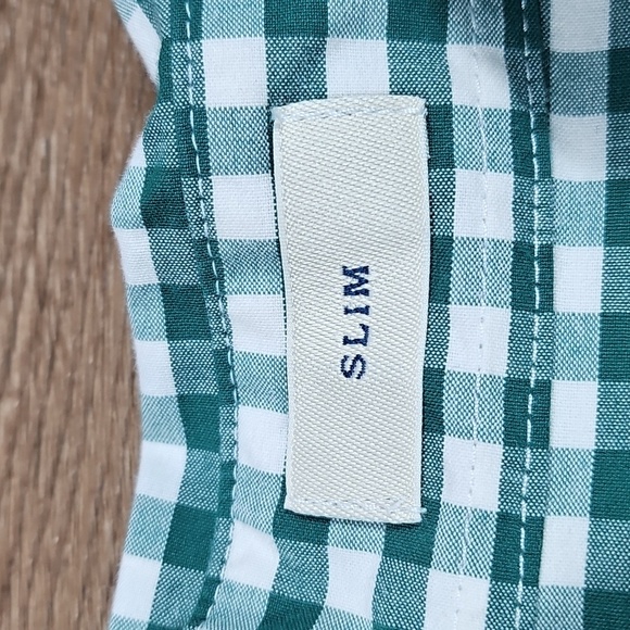 NWT J. Crew Green White Gingham Check Secret Wash Long Sleeve Button Down Shirt - Picture 11 of 16